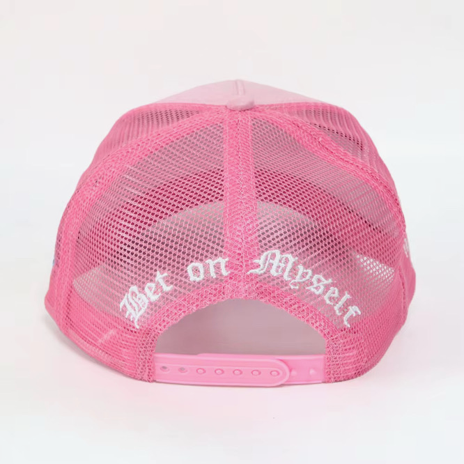 Bubblegum Pink Championship Suede Trucker