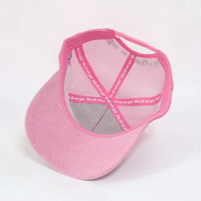 Bubblegum Pink Championship Suede Trucker