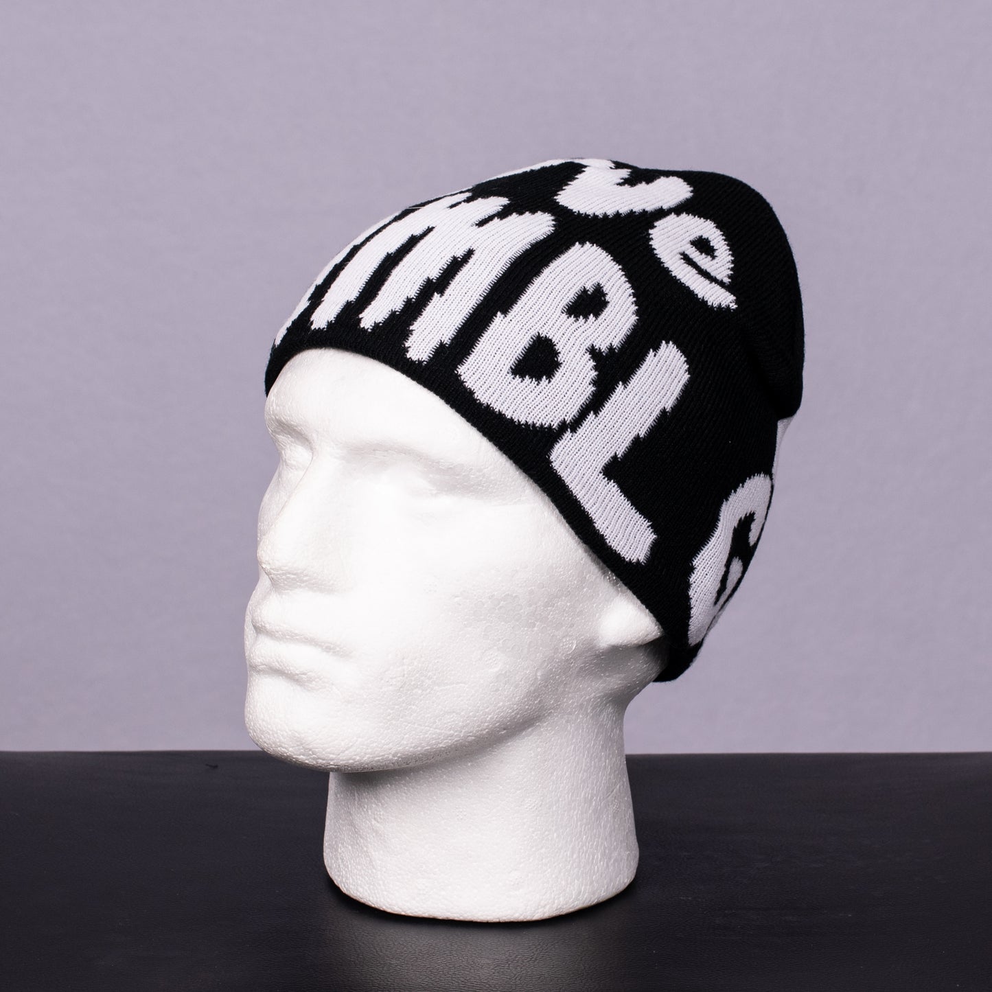 Black Love Beanie - Satin lined