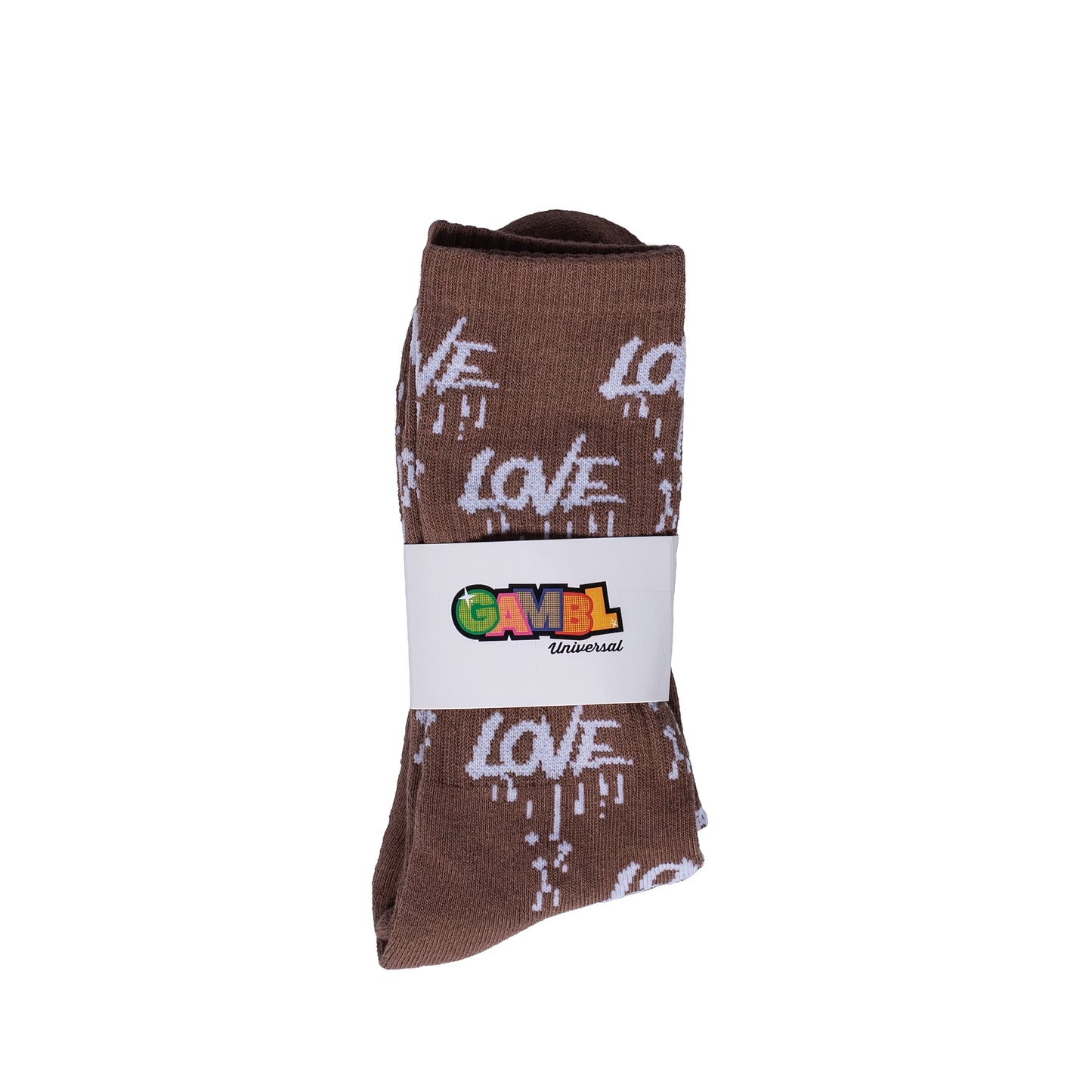 Brown Love Socks