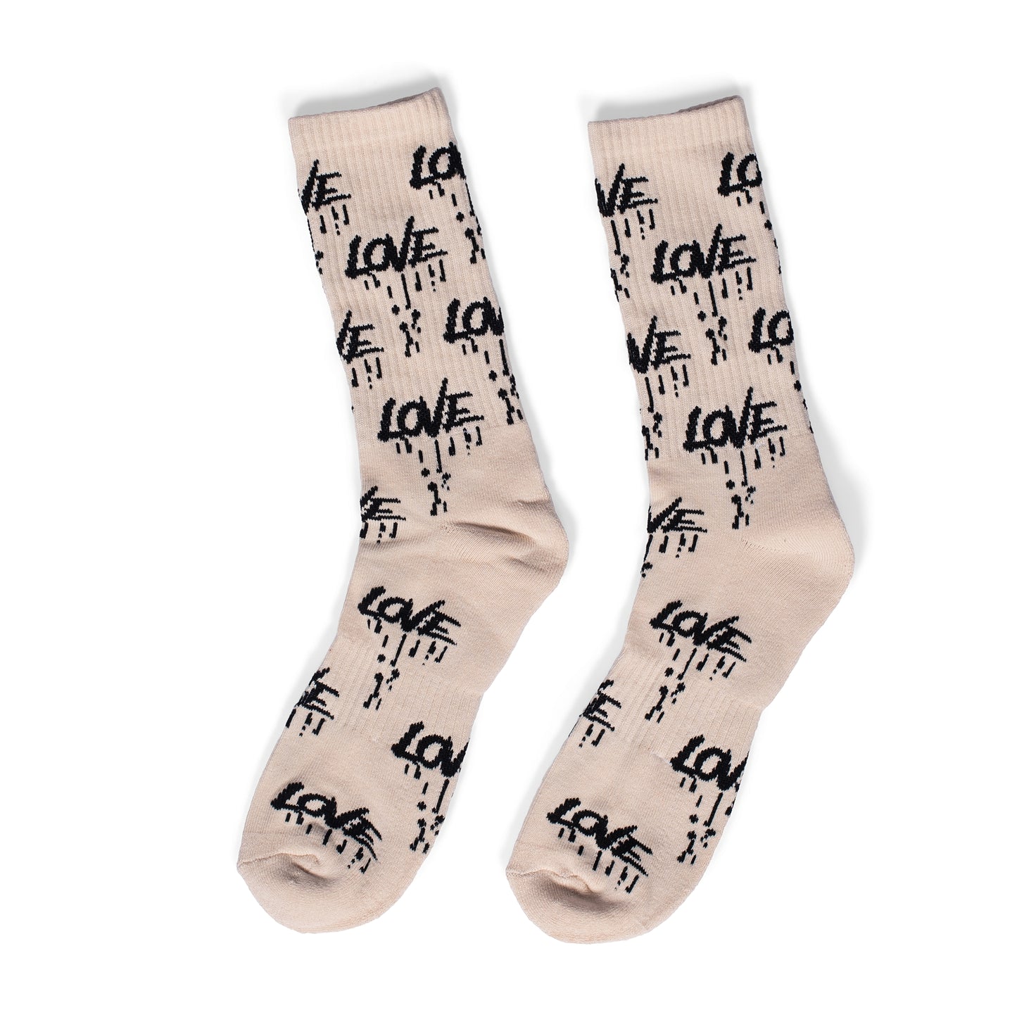Beige Love Socks