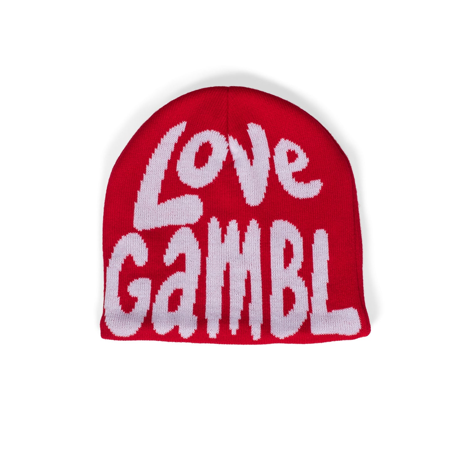 Red Love Beanie - Satin lined