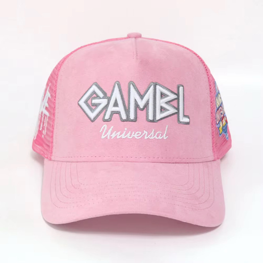Bubblegum Pink Championship Suede Trucker