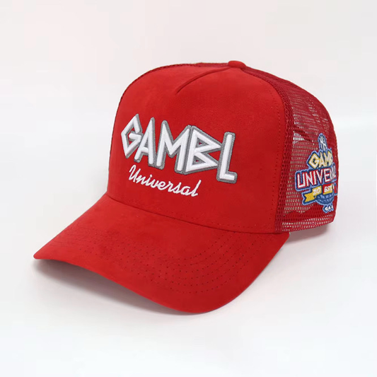Candy Red Championship Suede Trucker