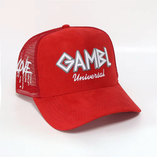 Candy Red Championship Suede Trucker