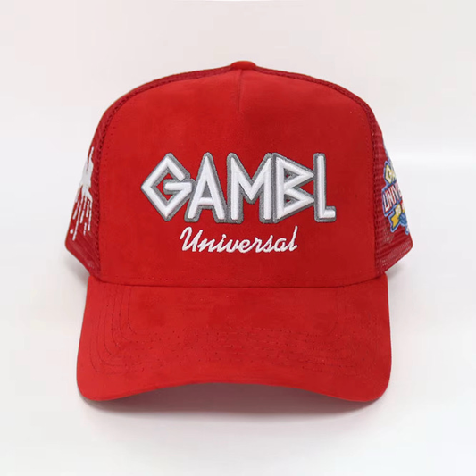 Candy Red Championship Suede Trucker