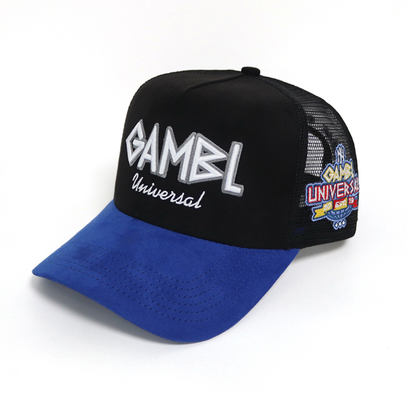 2 Tone Black and Blue SnapBack Trucker
