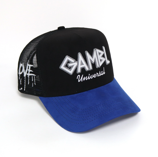 2 Tone Black and Blue SnapBack Trucker