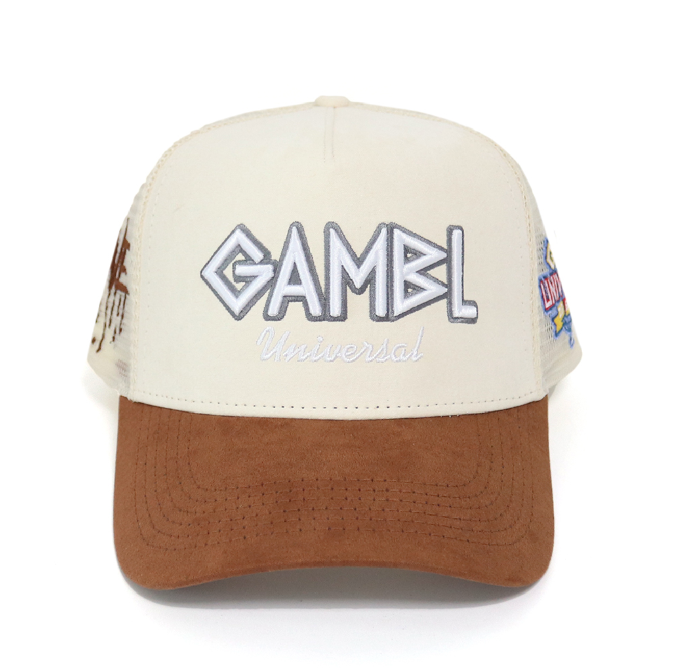 2 Tone White and Brown SnapBack Trucker