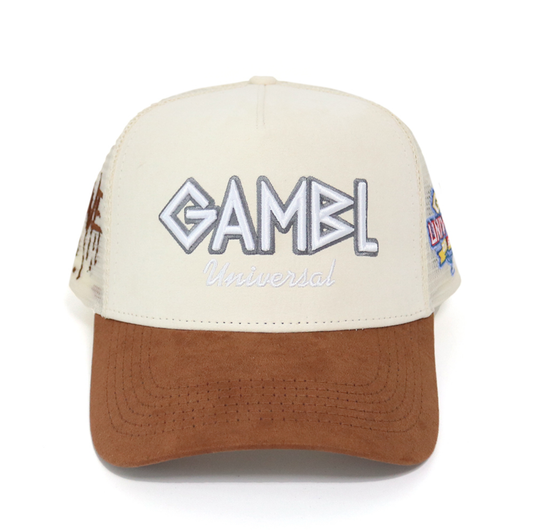 2 Tone White and Brown SnapBack Trucker