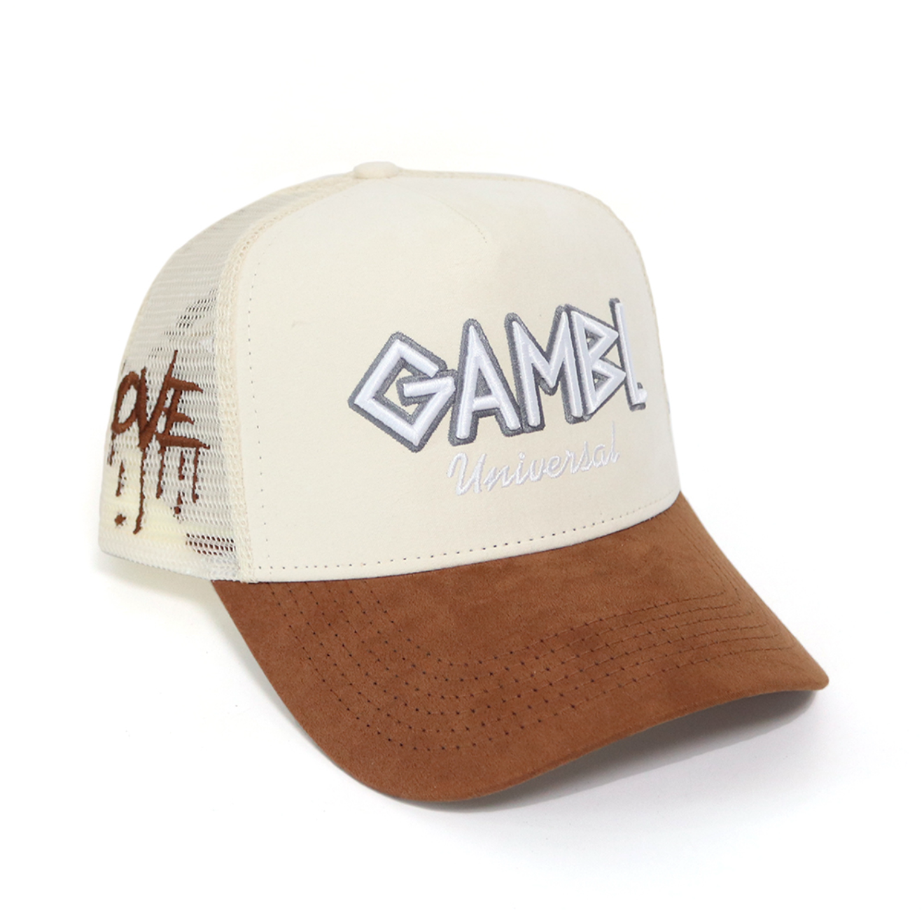 2 Tone White and Brown SnapBack Trucker