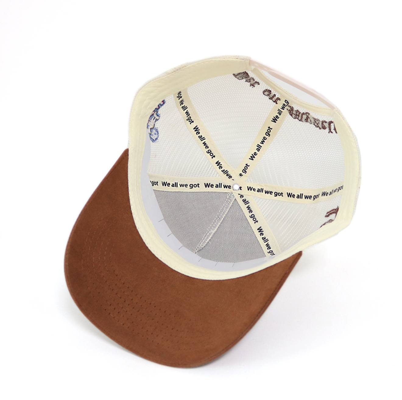 2 Tone White and Brown SnapBack Trucker