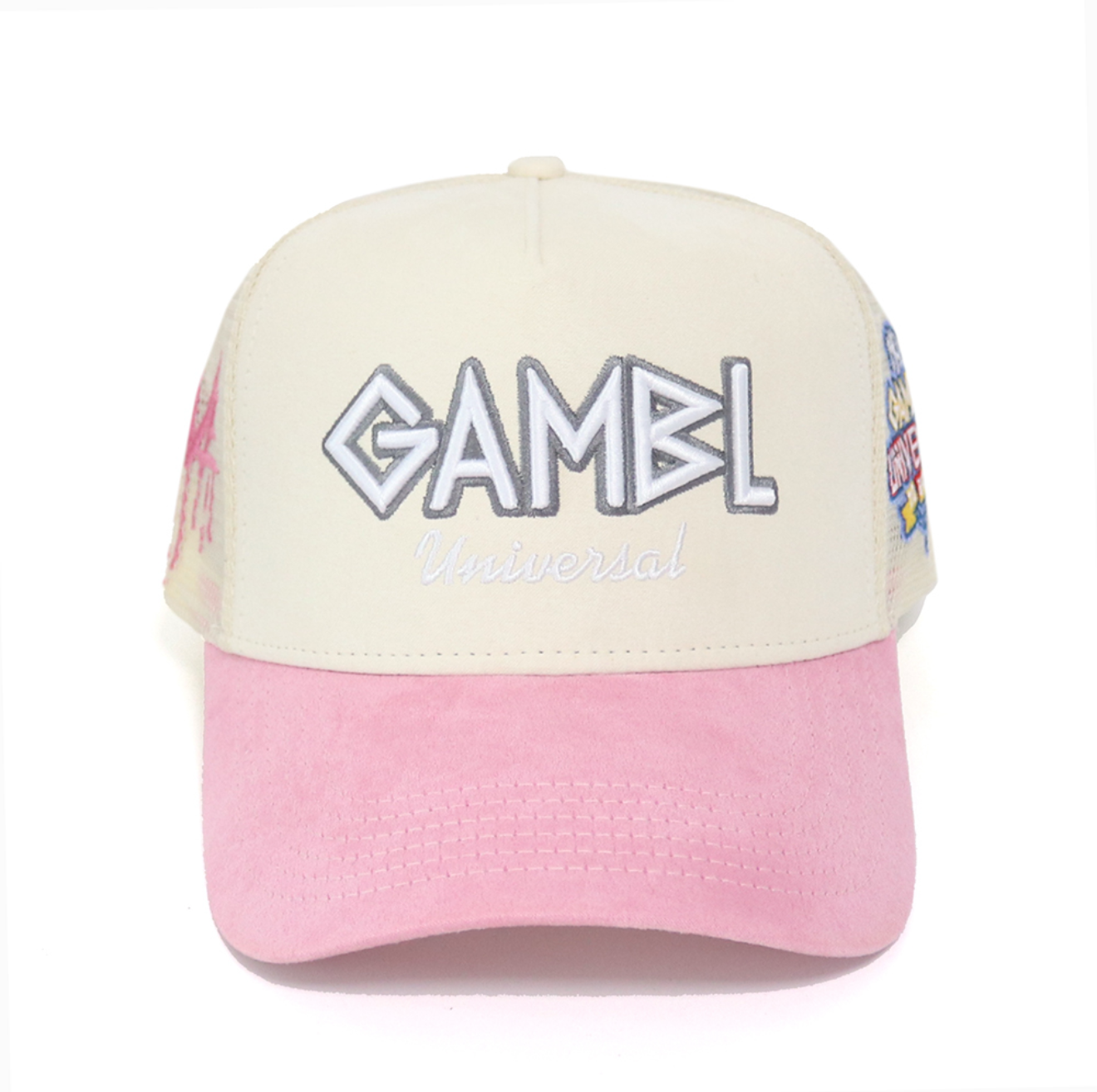 2 Tone White and Pink SnapBack Trucker