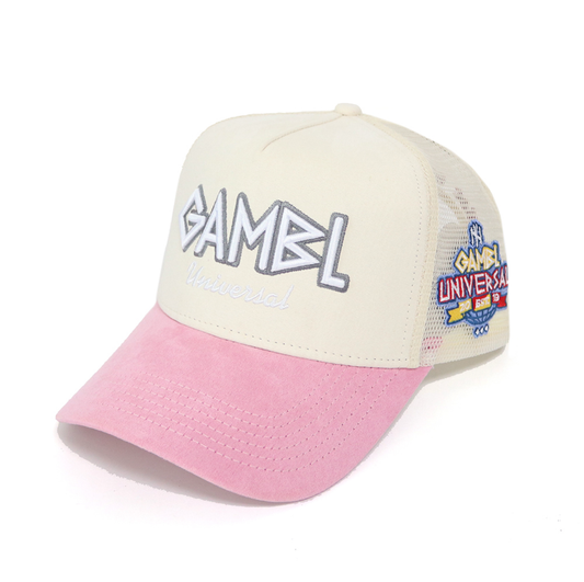 2 Tone White and Pink SnapBack Trucker