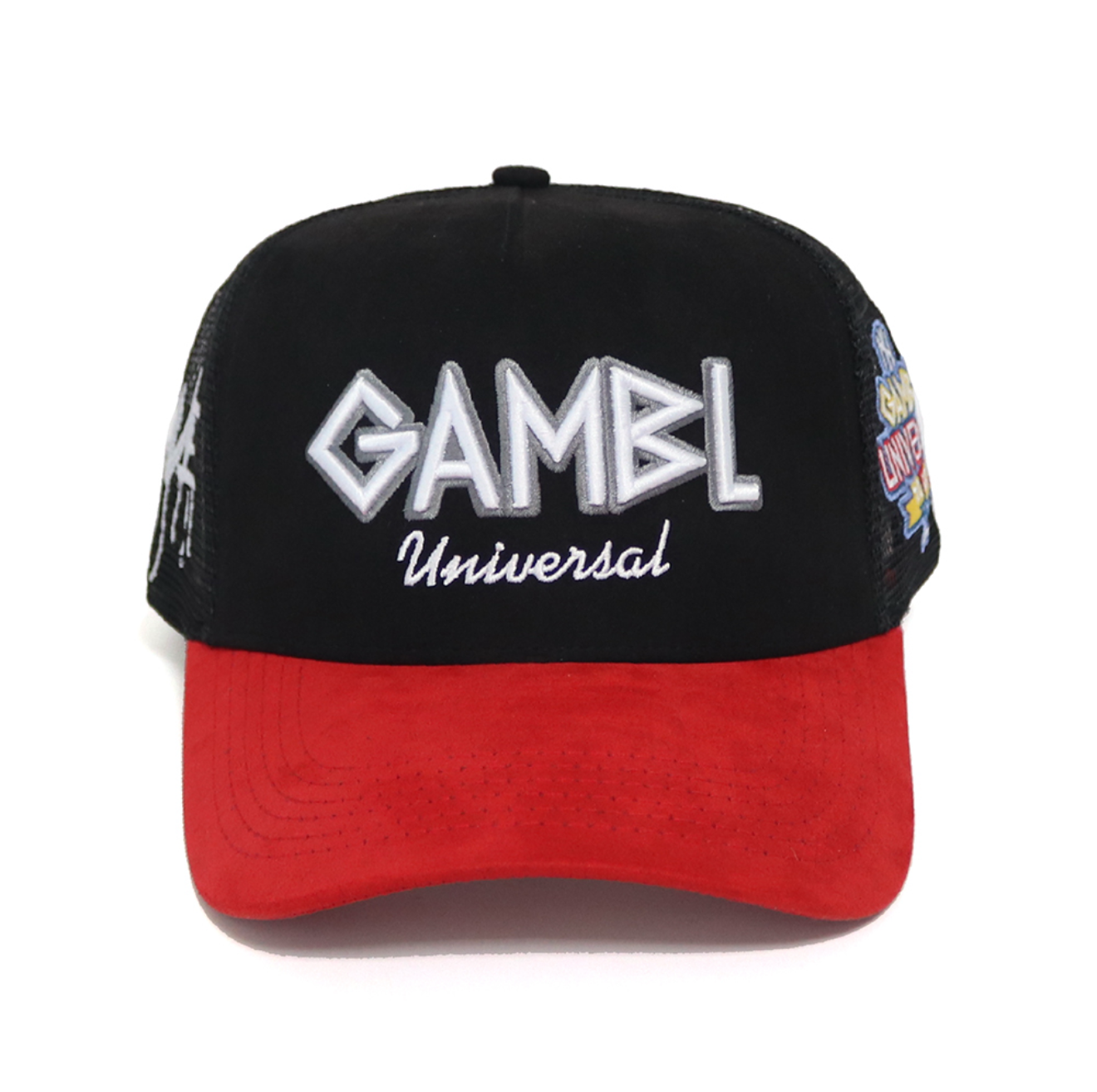 2 Tone Black and Red SnapBack Trucker