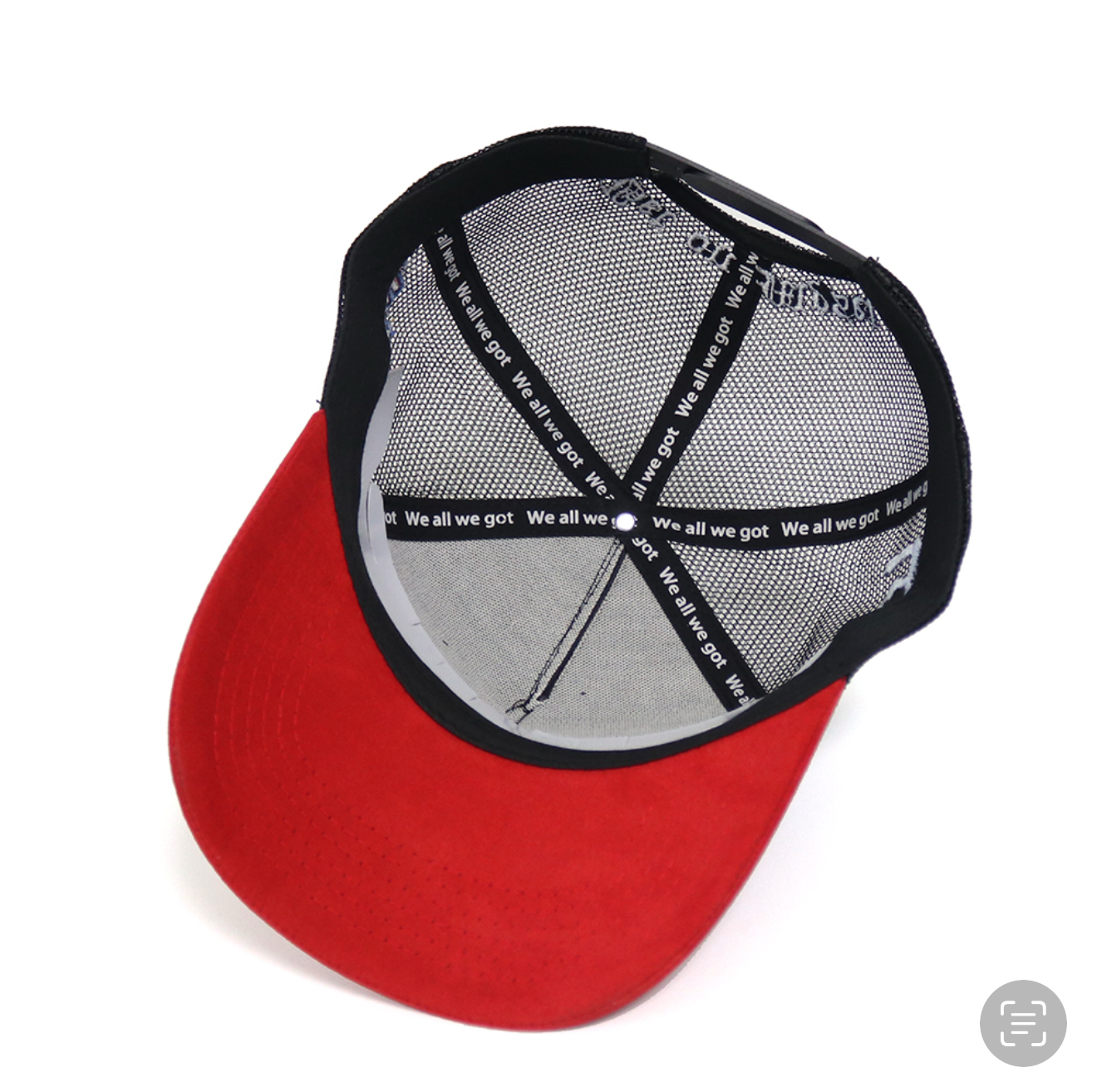 2 Tone Black and Red SnapBack Trucker