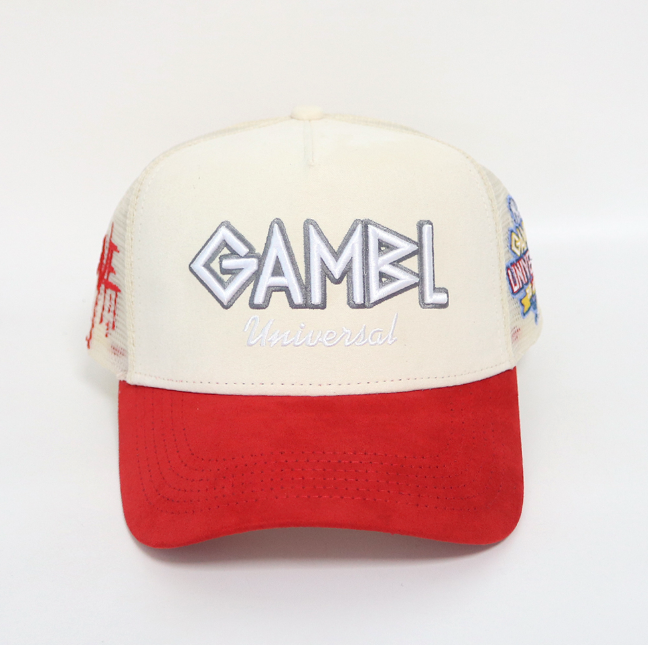 2 Tone White and Red SnapBack Trucker