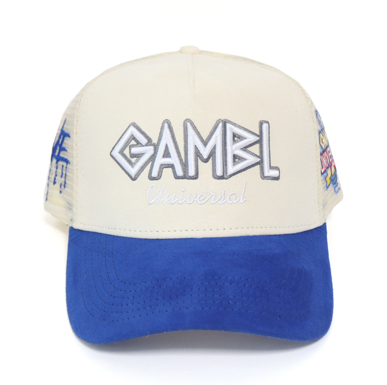 2 Tone White and Blue SnapBack Trucker