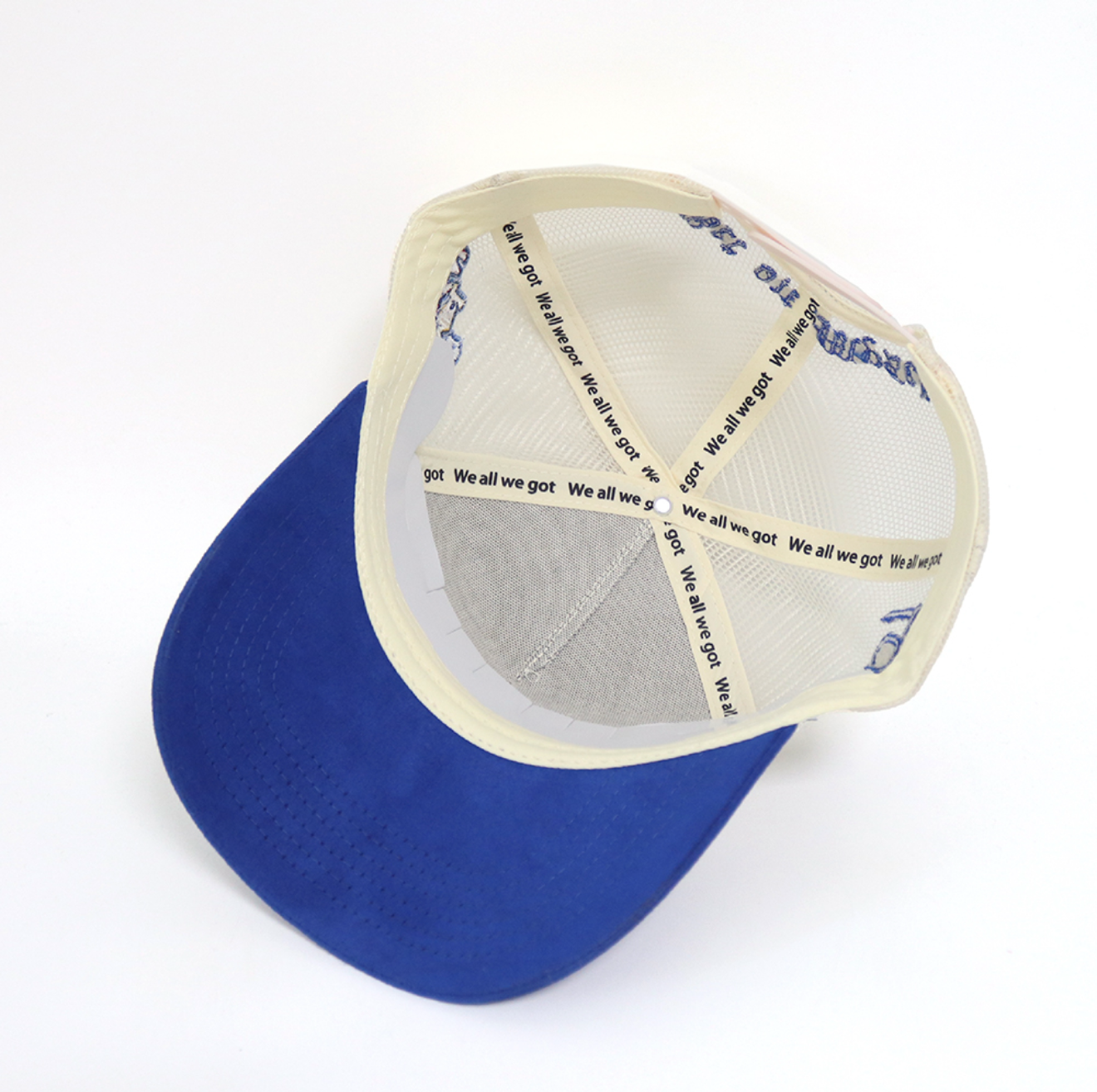 2 Tone White and Blue SnapBack Trucker